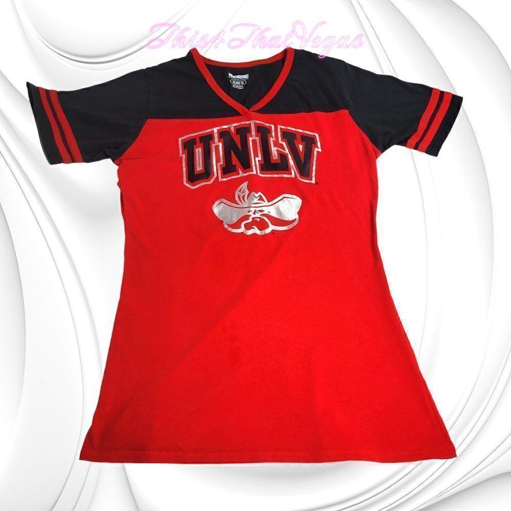 UNLV running rebels red black jersey T-shirt